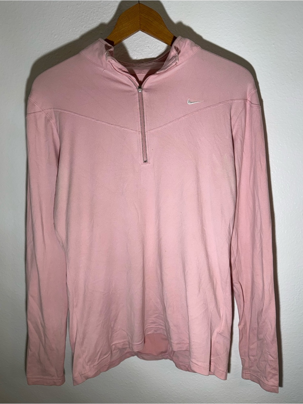 Nike Light Pink Half-Zip Pullover Sweatshirt